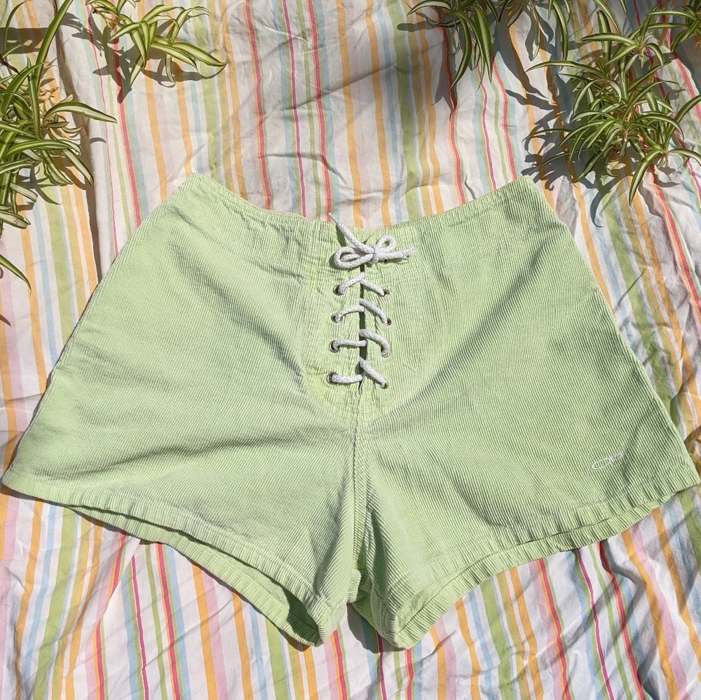 Vintage Op corduroy laceup skate shorts